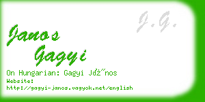 janos gagyi business card